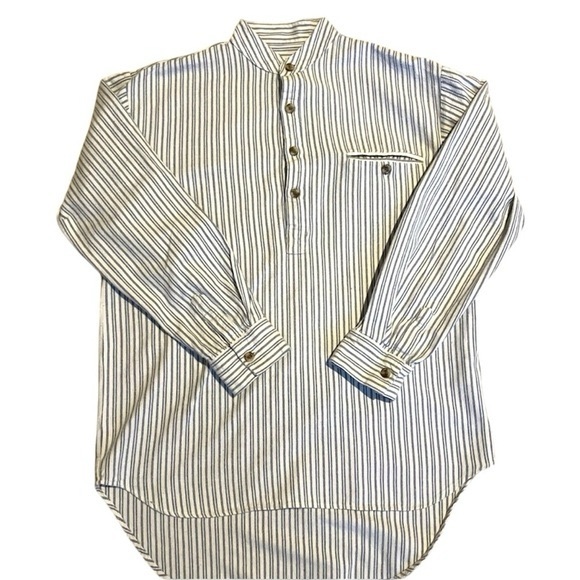 Blue and White Long Sleeve Striped Tee - Picture 5 of 5